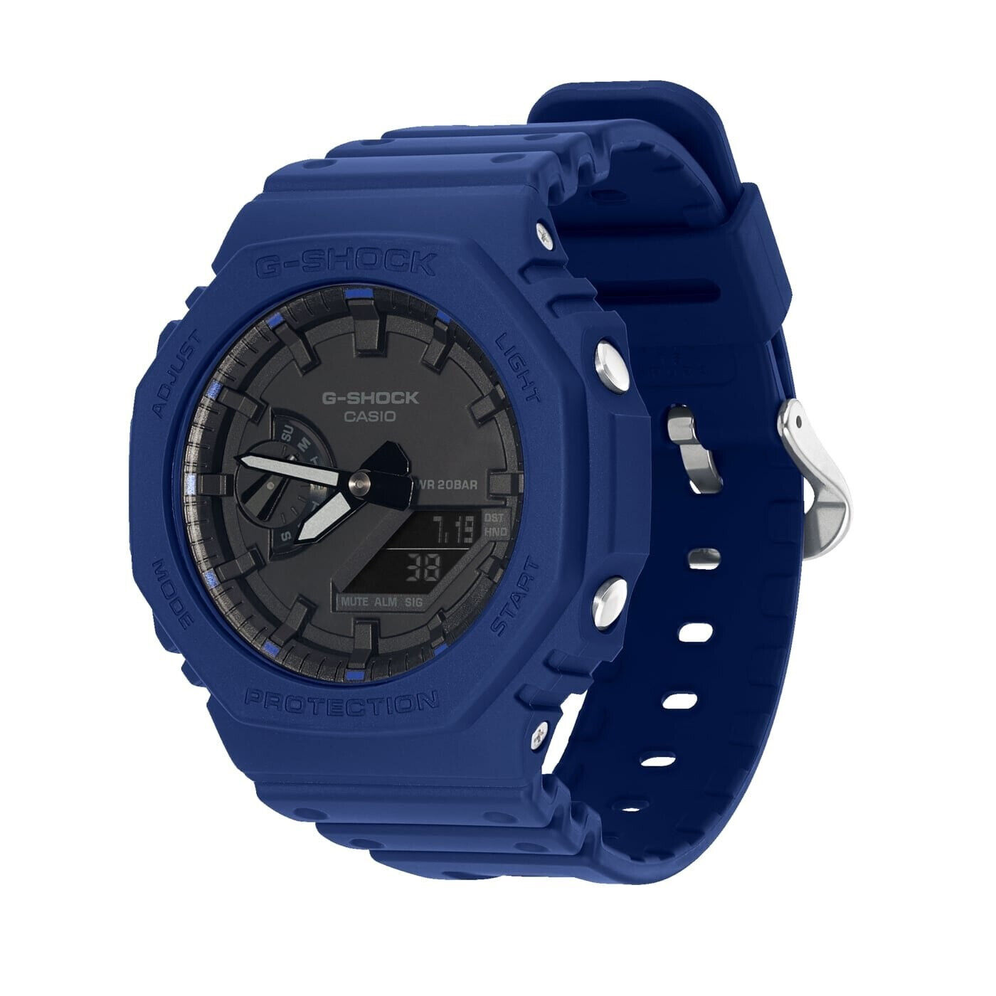 CASIO G-SHOCK GA-2100-2AER da Uomo Unisex Blu Nero cronografo digitale analogico