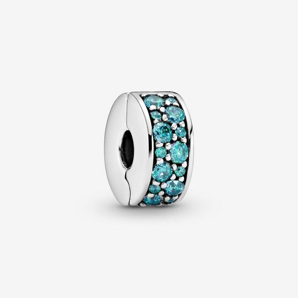 Clip Pavè Turchese donna Pandora 791817MCZ Argento 925 Zirconi