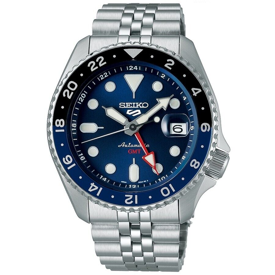 SEIKO 5 Sport GMT SSK003 Orologio Automatico Uomo Bracciale Acciaio Jubilee 200m