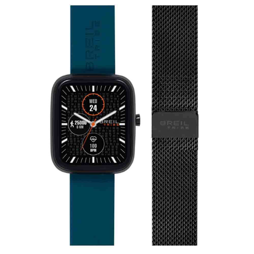 Orologio Unisex Smartwatch SBT-3 Ip Black Doppio Cinturino Blu e Maglia Milan...