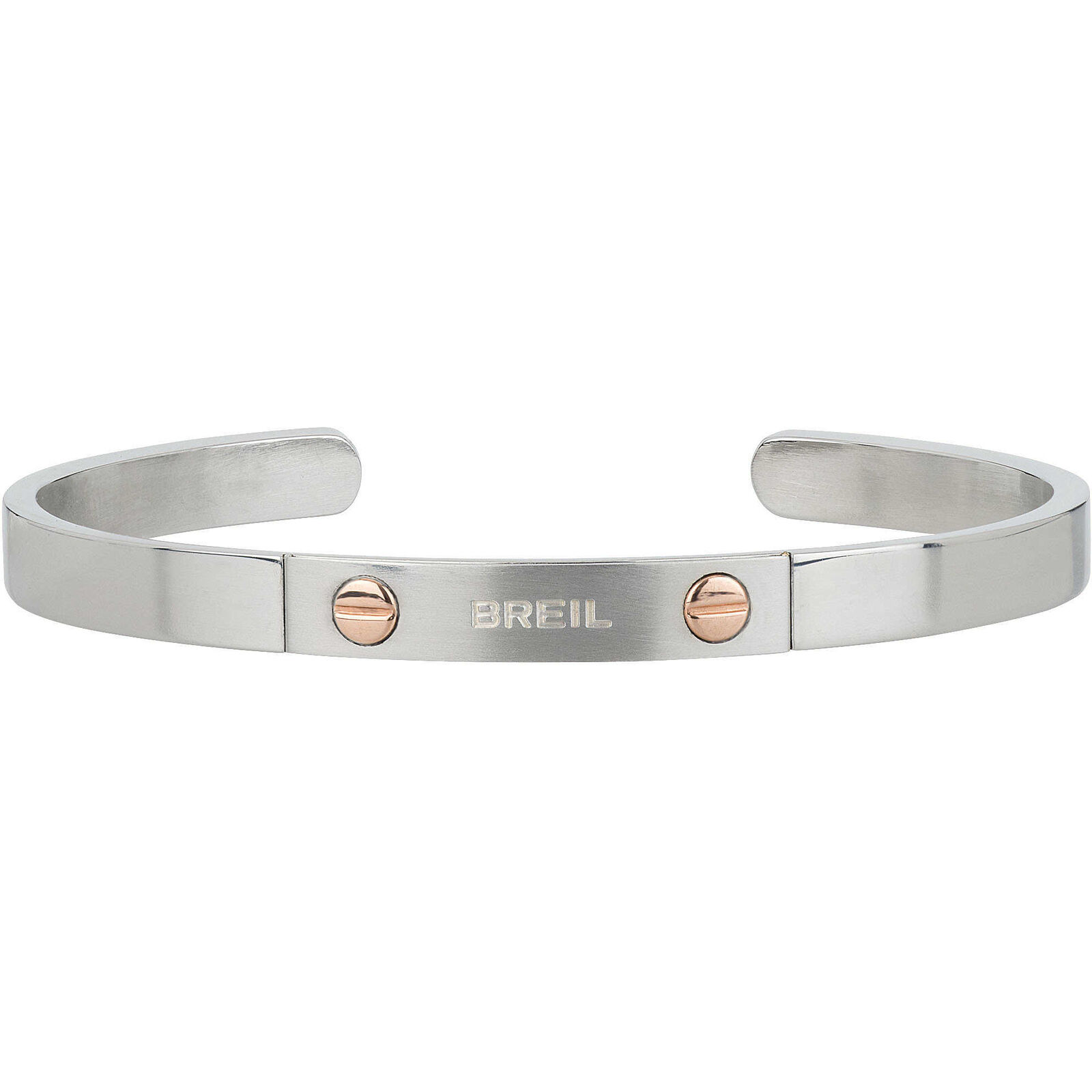 Bracciale Rigido Uomo BREIL 9K TJ2259 Acciaio Inossidabile Inserto Rosè Oro 9K