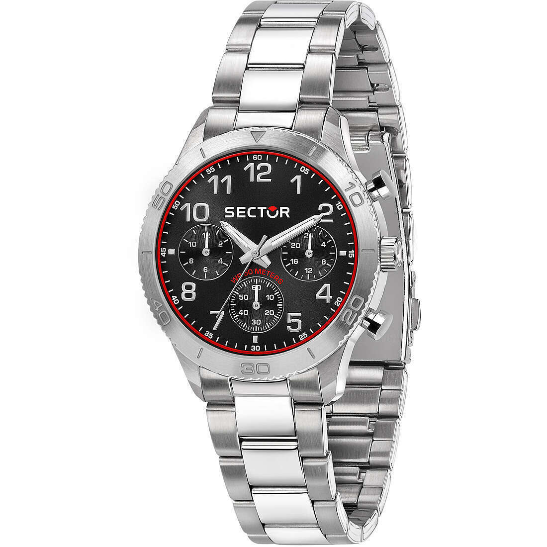 Orologio SECTOR 270 R3253578017 Multifunzione Bracciale Acciaio Nero