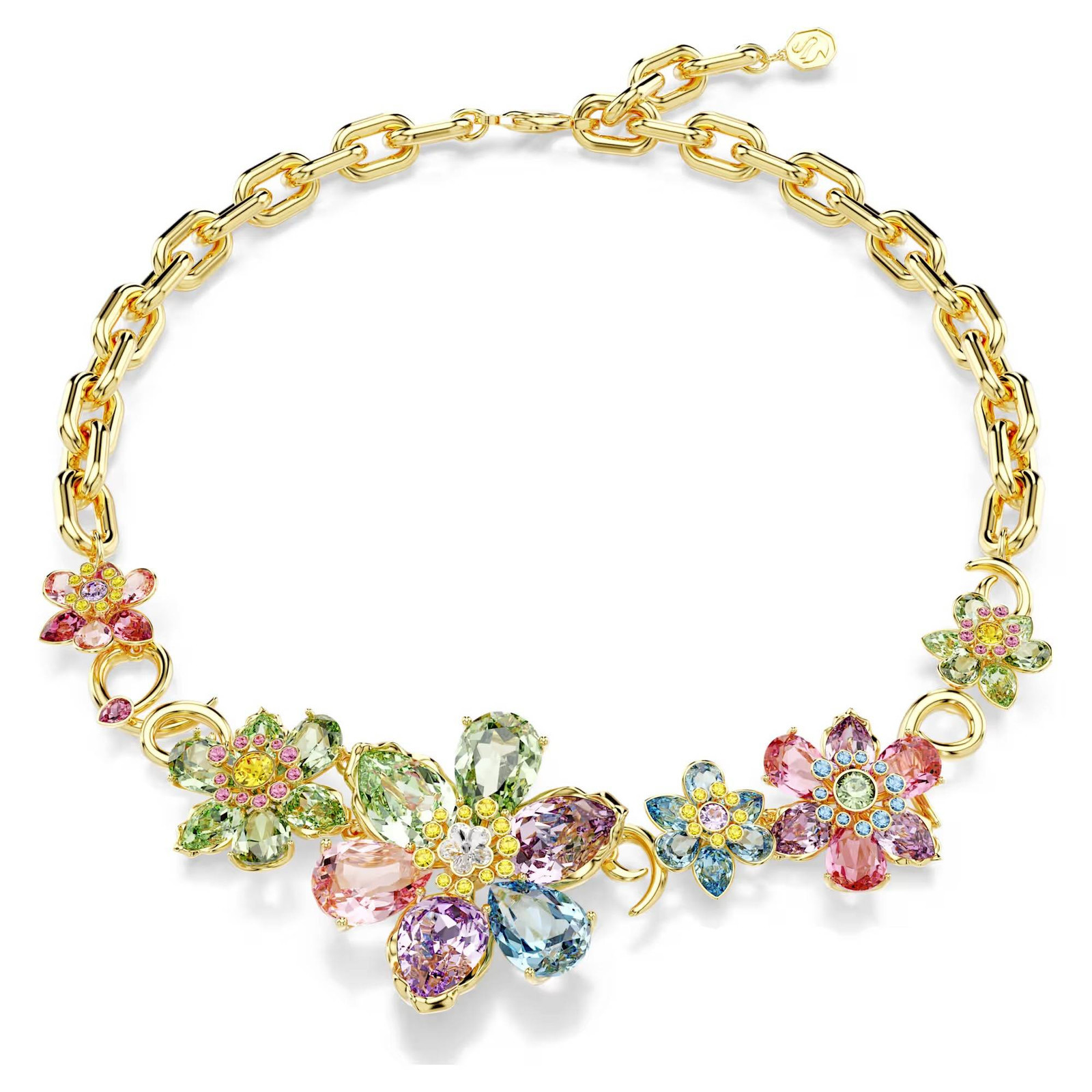 Collana Swarovski Idyllia 5709030 necklace Collier Fiore Dorato Cristalli