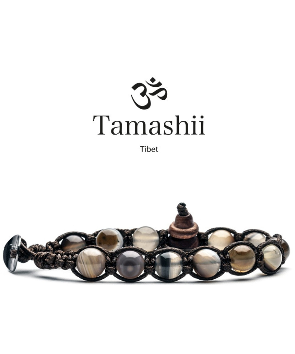 Bracciale AGATA GRIGIA STRIATA Tamashii Unisex