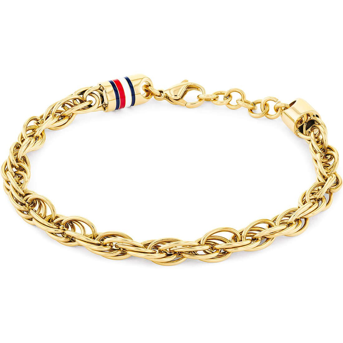 Bracciale Uomo TOMMY HILFIGER ROPE CHAIN 2790500 Acciaio Gold Dorato