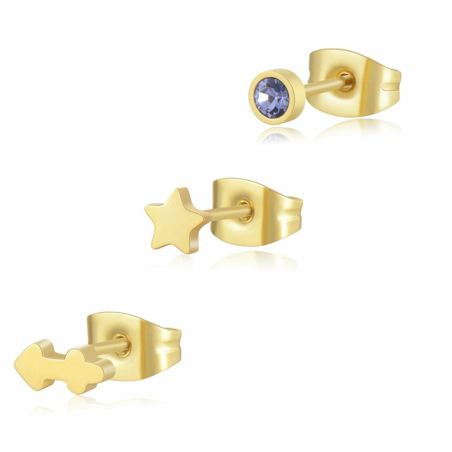 SAGAPO SET 3 MINI ORECCHINI SAGITTARIO SEGNO ZODIACALE DONNA SCK204 S’AGAPO
