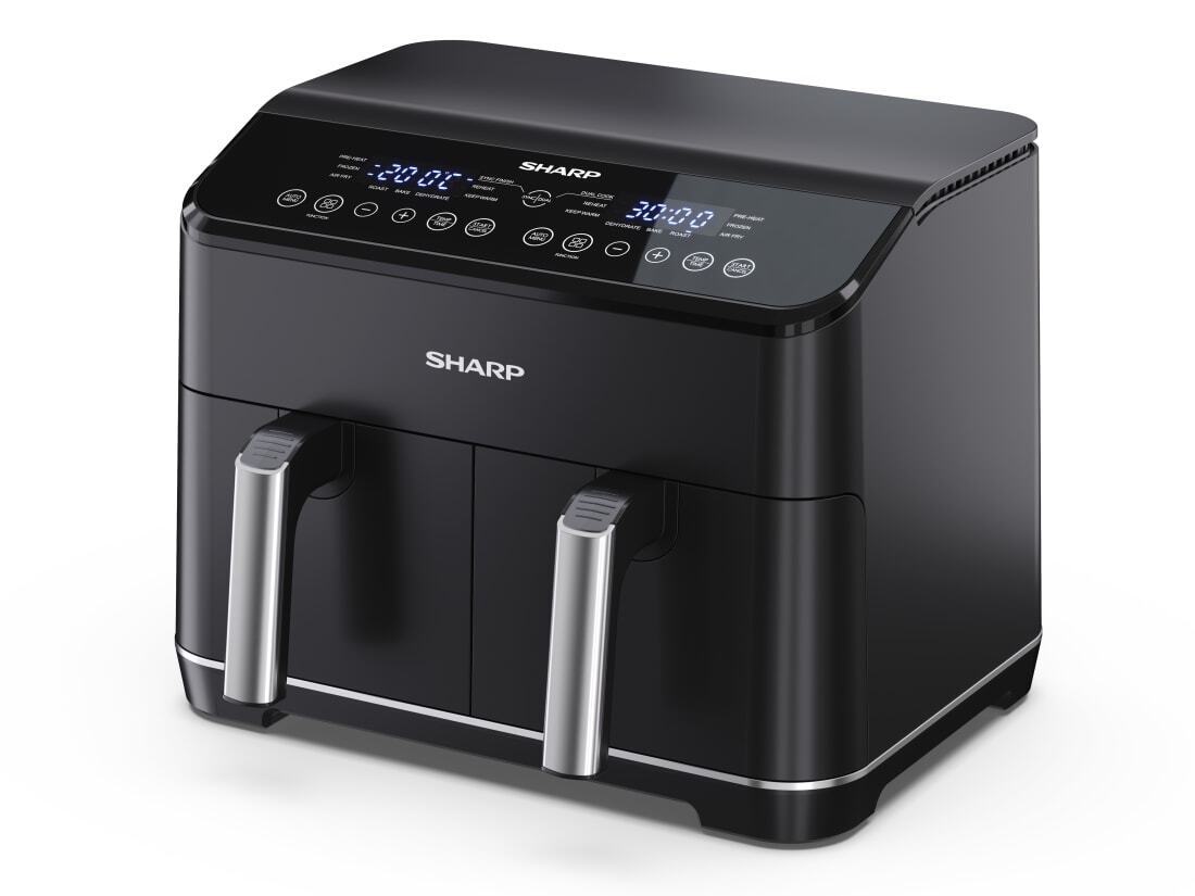 Sharp Friggitrice ad Aria Doppio Cassetto 8 L 1800 W 10 Funzioni Nero AFGD82AEB