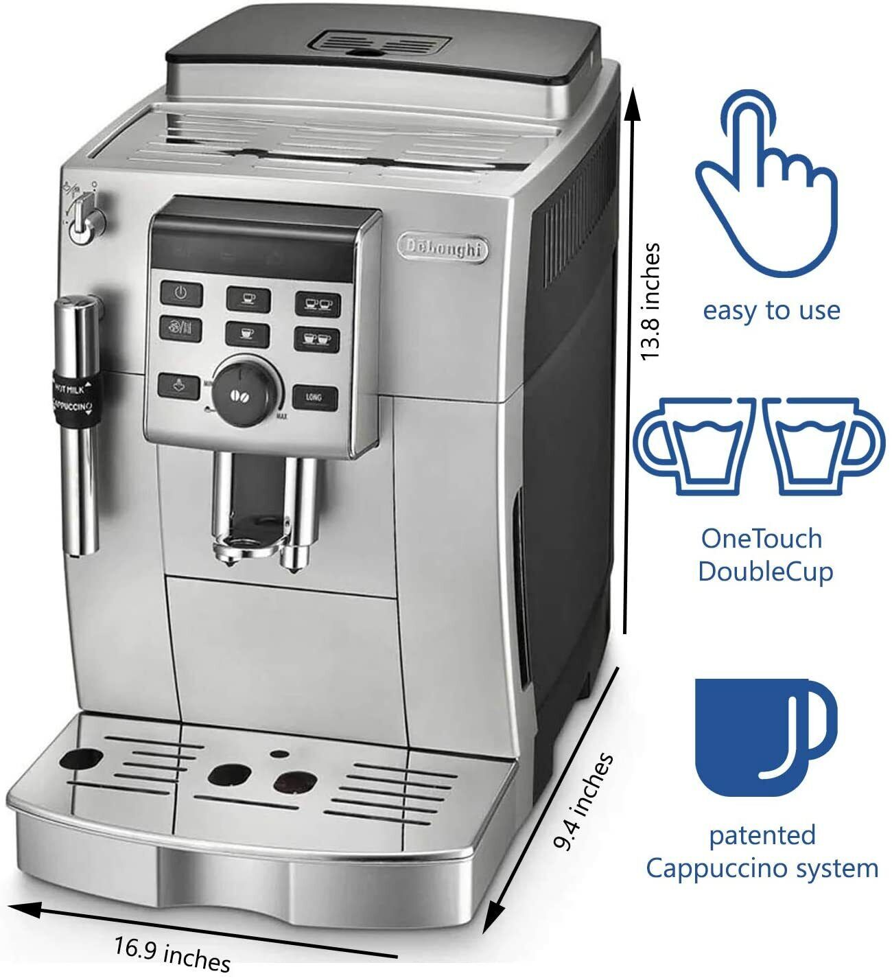 Macchina Caffè/Espresso - Delonghi Magnifica S ECAM 23.120.SB - Argento - Nuova