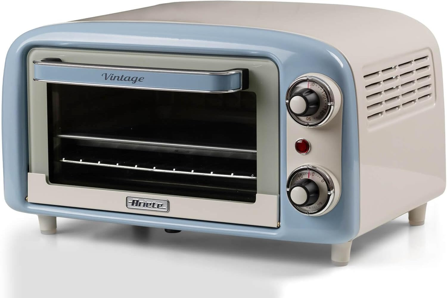 Ariete 3919 Forno Elettrico Vintage, 800W, Capacità 10L, Doppio vetro, Retrò, Ce