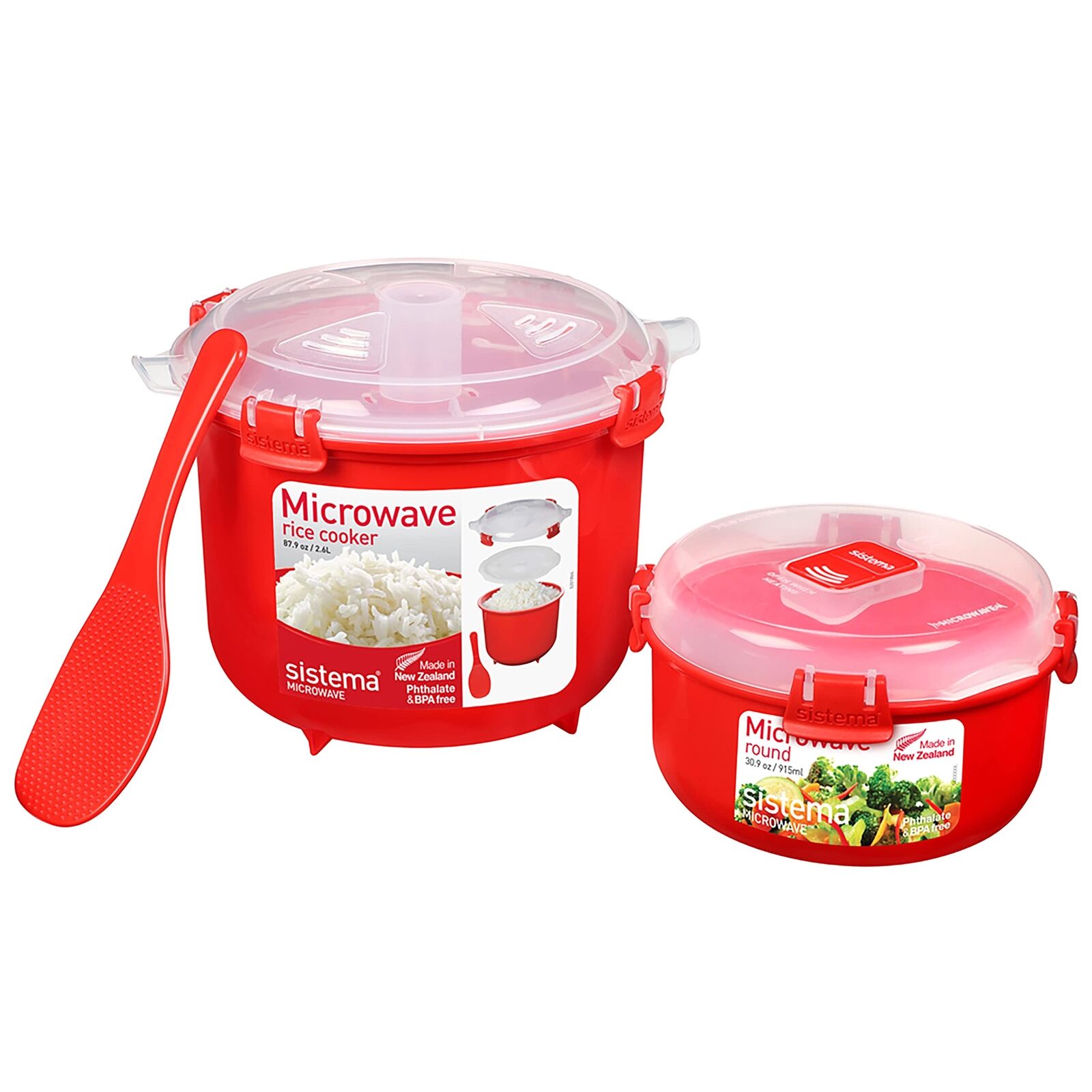 Sistema Microwave Rice Cooker 26 L e contenitore alimentare Microwave Round 9...