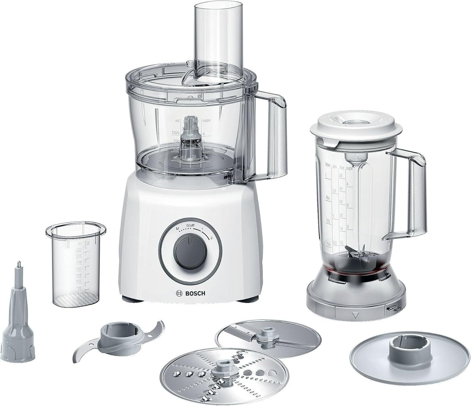 Bosch MCM3200W MultiTalent 3 - Robot da Cucina Compatto, 800W, Bianco/Grigio...