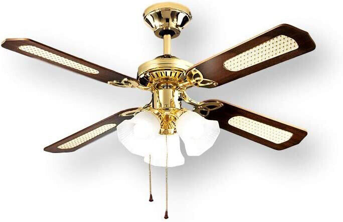 Perenz Ventilatore Soffitto Luce 4 Pale Lampadario ø 105 cm 7060 OL
