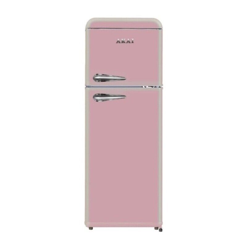 Akai Frigorifero Doppia Porta 280 Litri Classe F Statico Rosa CLASS280KPK