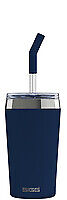 SIGG Kaffeebecher Helia Night Ink 0.45L dunkelblau mit Trinkhalm  6015.20