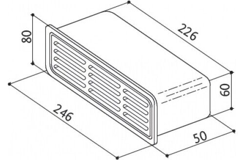 Griglia Accessorio Cappa Faber rettangolare esterna GRIGLIA GRE 112.0157.304