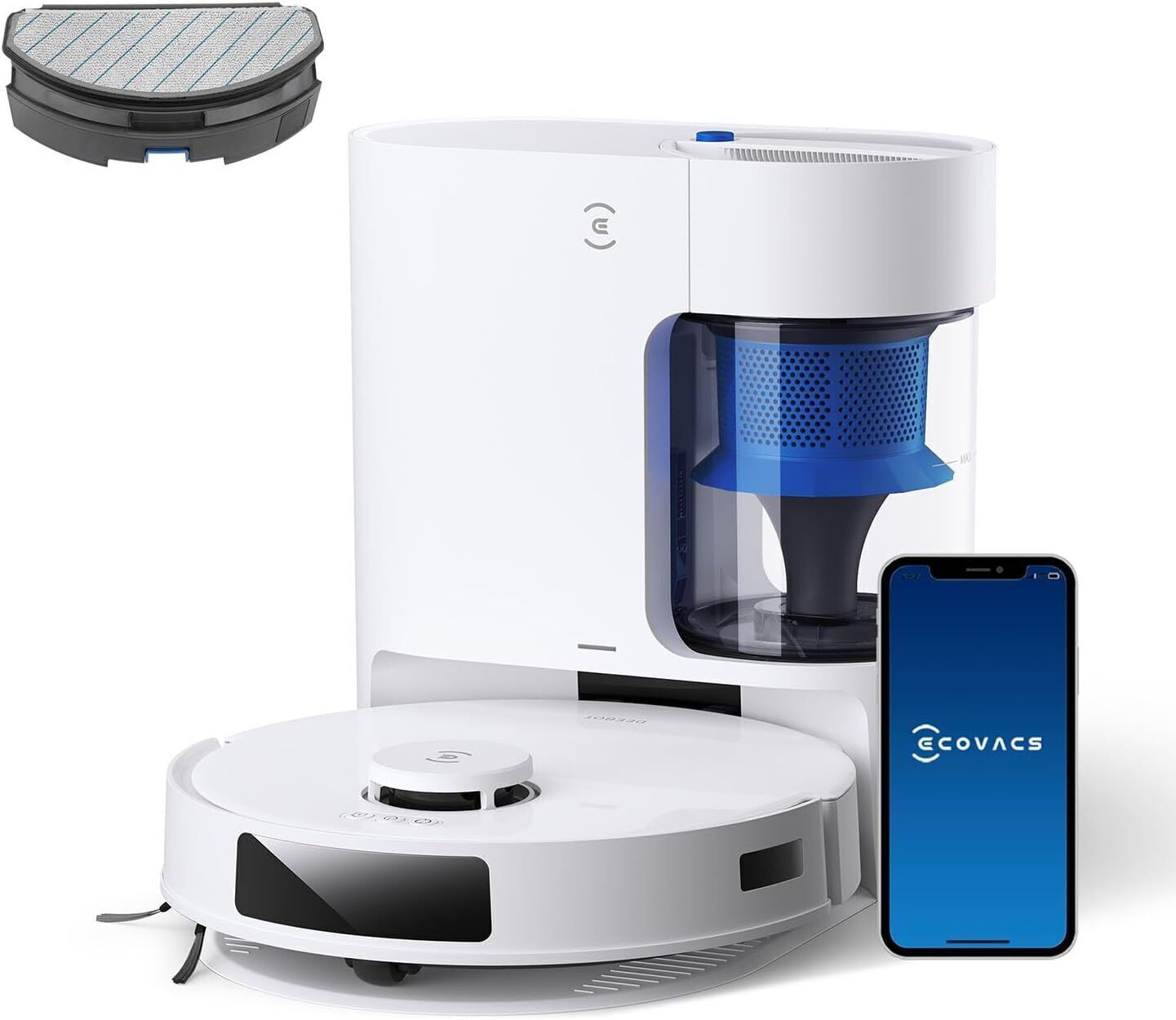 Ecovacs Deebot N20 Pro Plus Robot Aspirapolvere E Lavapavimenti Tecnologia PureC