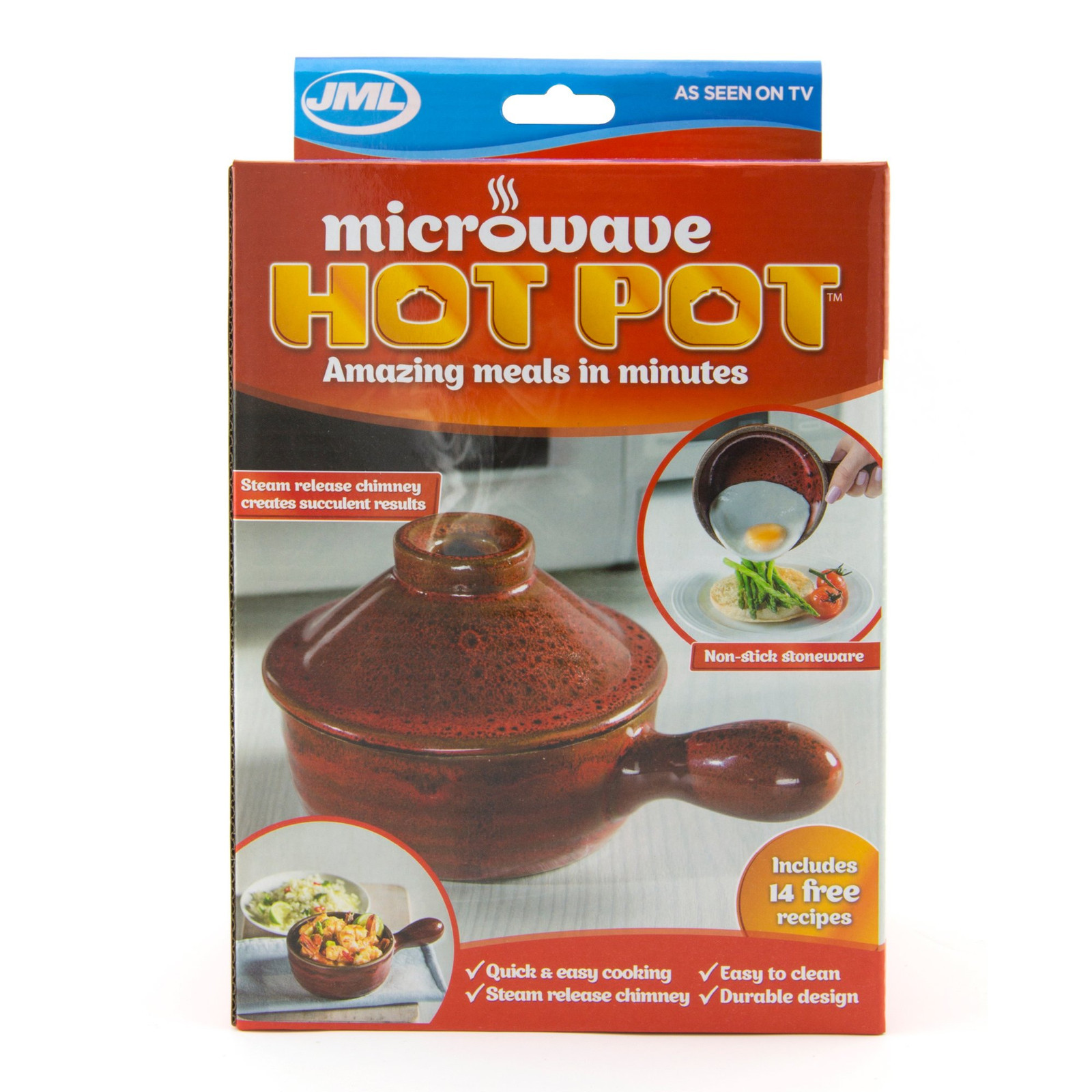 Jml Microwave Hot Pot with Heat Retaining Ceramic & Steam Release (u8n)
