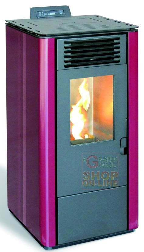 28506 STUFA A PELLET AMG ALBA MOD. 12 KW 10,1 COLORE ROSSO