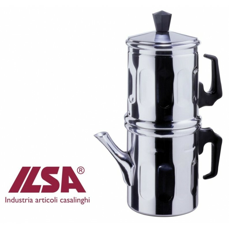 Ilsa - Caffettiera Napoletana Diamante in Alluminio cl 45, 6 Tazze