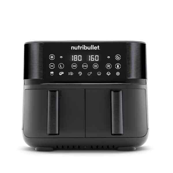 Friggitrice ad Aria 8 Lt 2850 W Nero NBA081B Twin Drawer Air Fryer Nutribullet