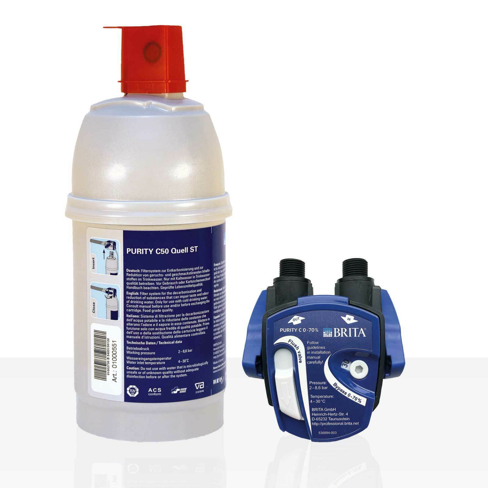Brita Purity C 50 Quell ST Set testa filtro e cartuccia filtro