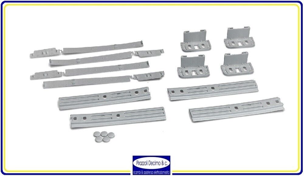 Kit 4 pz Guida Scorrevole Porta Frigorifero Incasso Cucina Componibile Universal