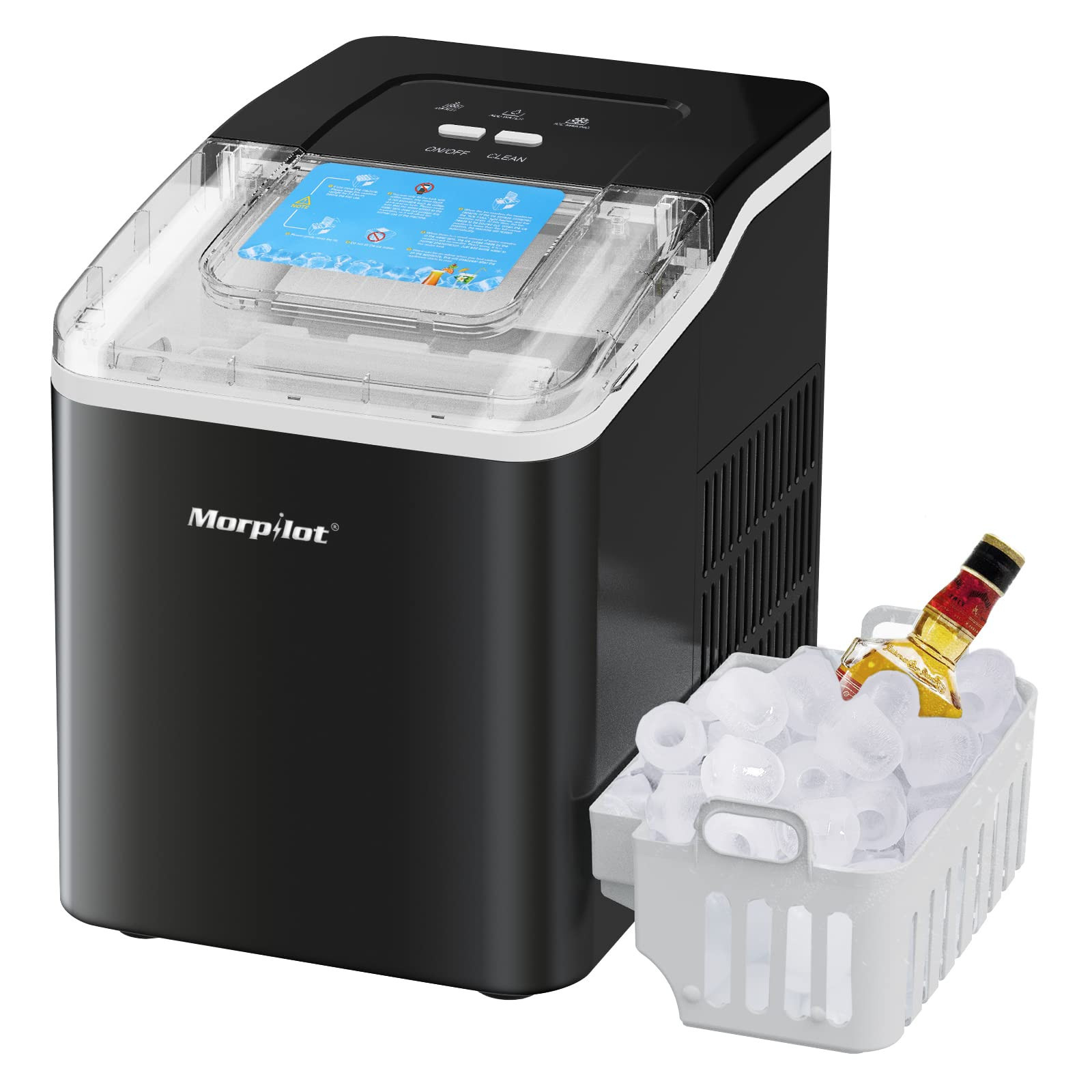 Ice Cube Maker, Morpilot 120 W Macchina Ice Cube, 12 Kg 24 H, (q6r)