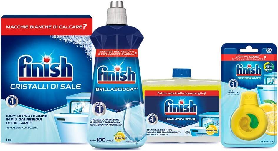 Finish Kit Brillantante Curalavastoviglie lemon Cristalli Di Sale Deodorante