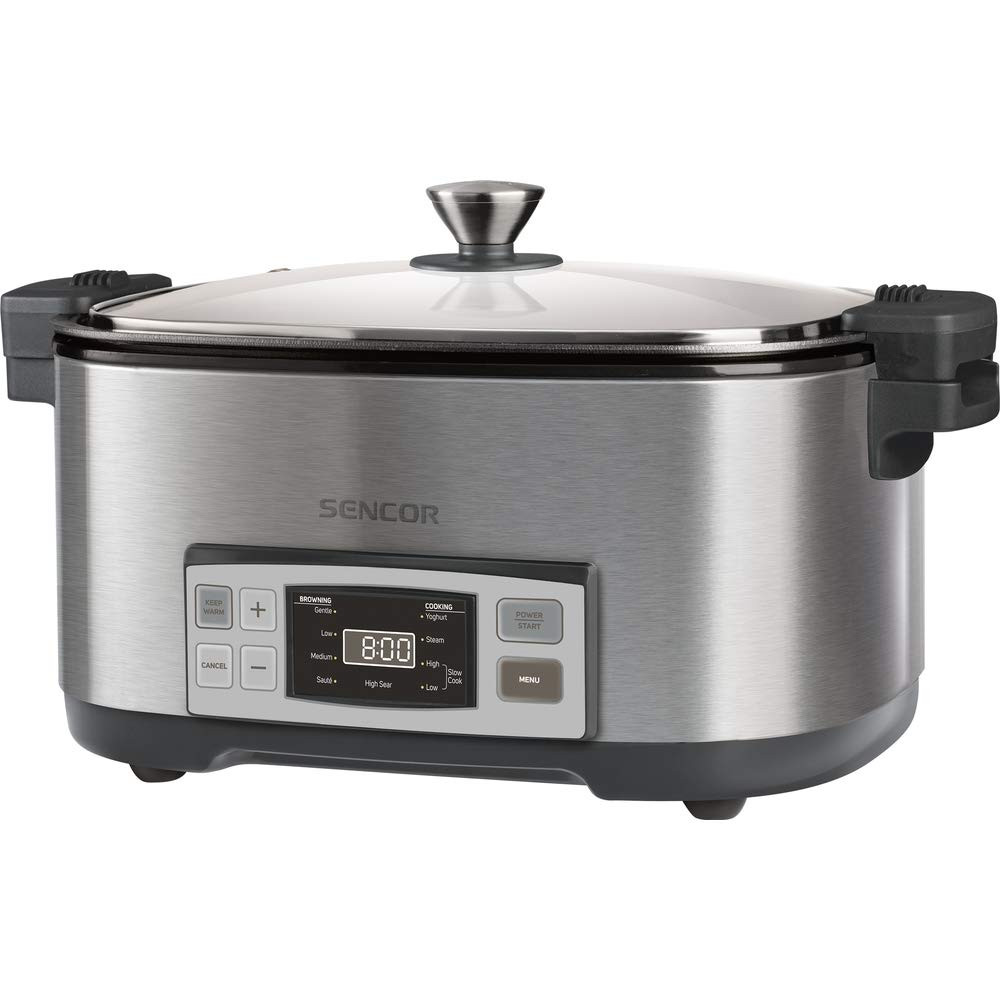 SENCOR SPR 5500SS Slowcooker, 1350 Watt, contenitore per cottura, 4 (b3w)