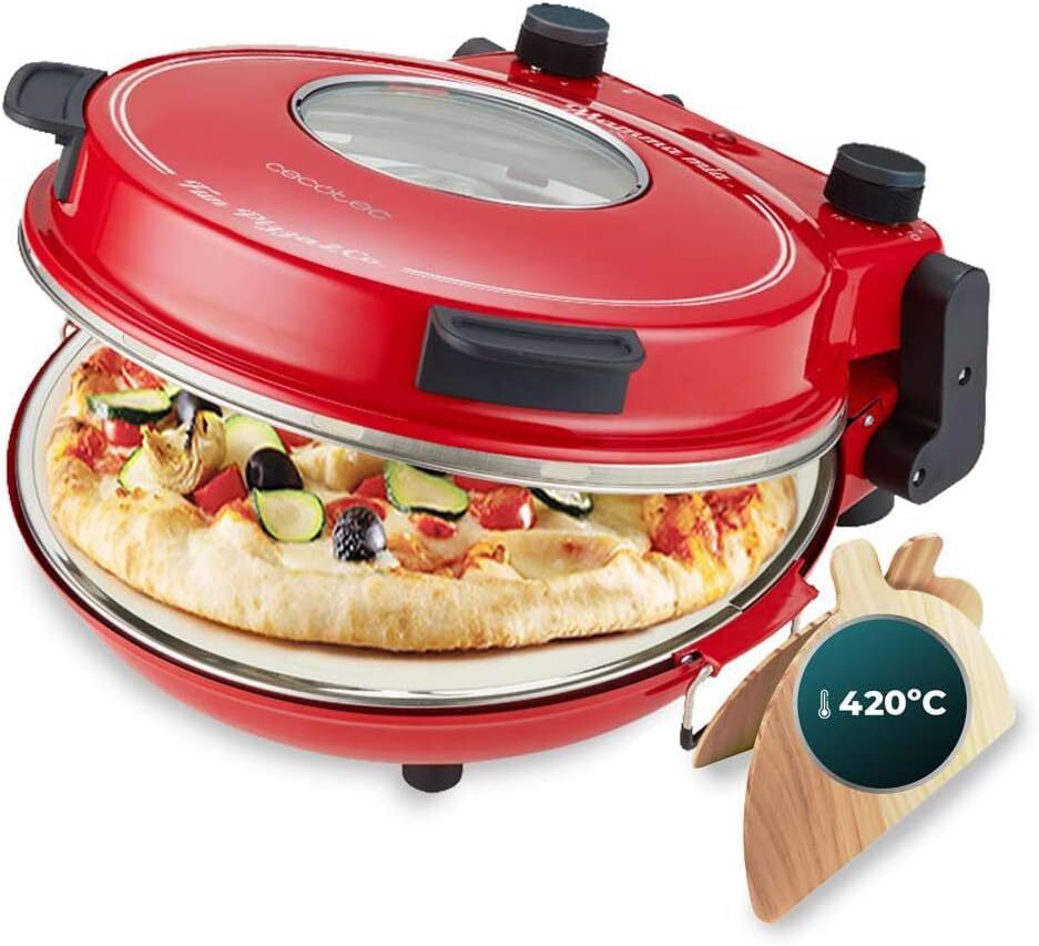 Cecotec - Forno Elettrico per Pizze con Finestra Fun Pizza&Co Mamma Mia Vista, 1