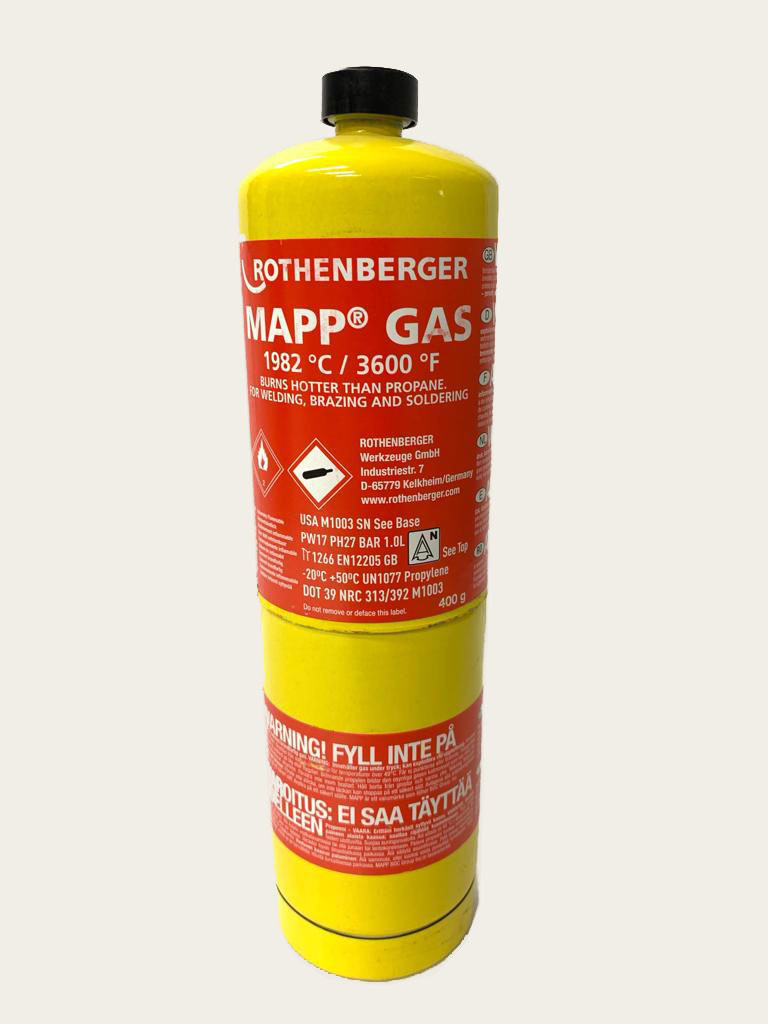 BOMBOLA MAP/PRO GAS ALTE PRESTAZIONI PER CANNELLO SALDATURE ROTHENBERGER (26618)