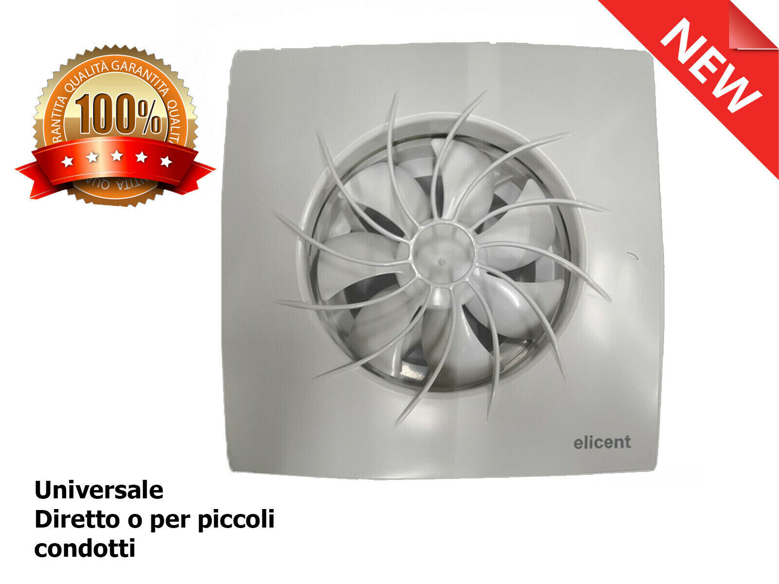 Aspiratore Elicoidale  Ø 80 100 120 UNIVERSALE DIRETTO PER PICCOLI CONDOTTO MURO