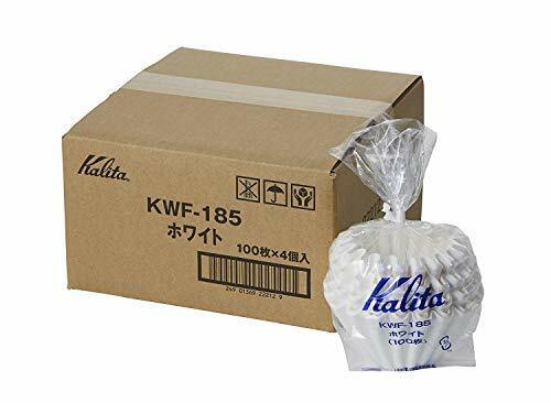 Kalita KWF-185 Onda Scolapiatti Caffè Filtro Bianco per 2-4 Dosi, 100-Filter New