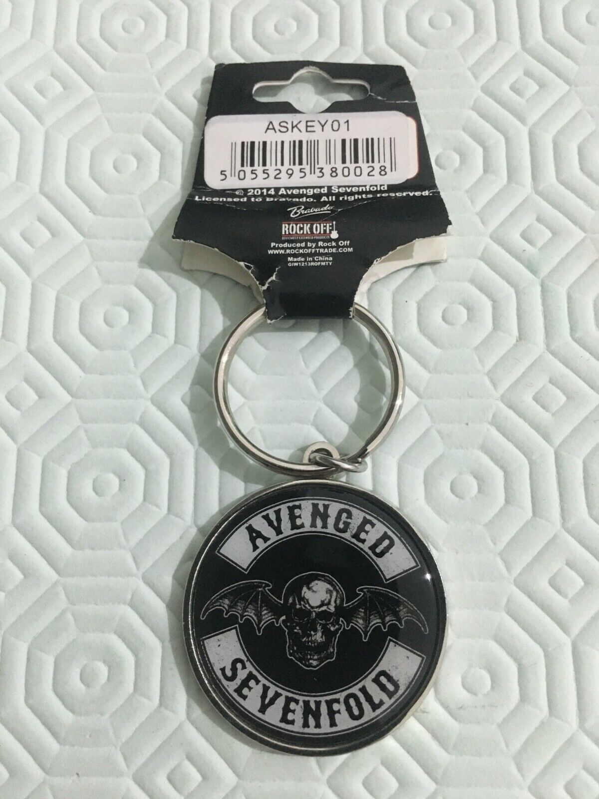 Portachiavi in metallo band metal ufficiale AVENGED SEVENFOLD porta chiavi rock