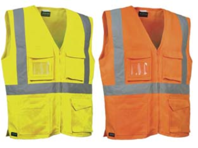 Gilet seki ad alta visibilita' - tg.m - giallo fluo/navy 1 pezzi Cofra