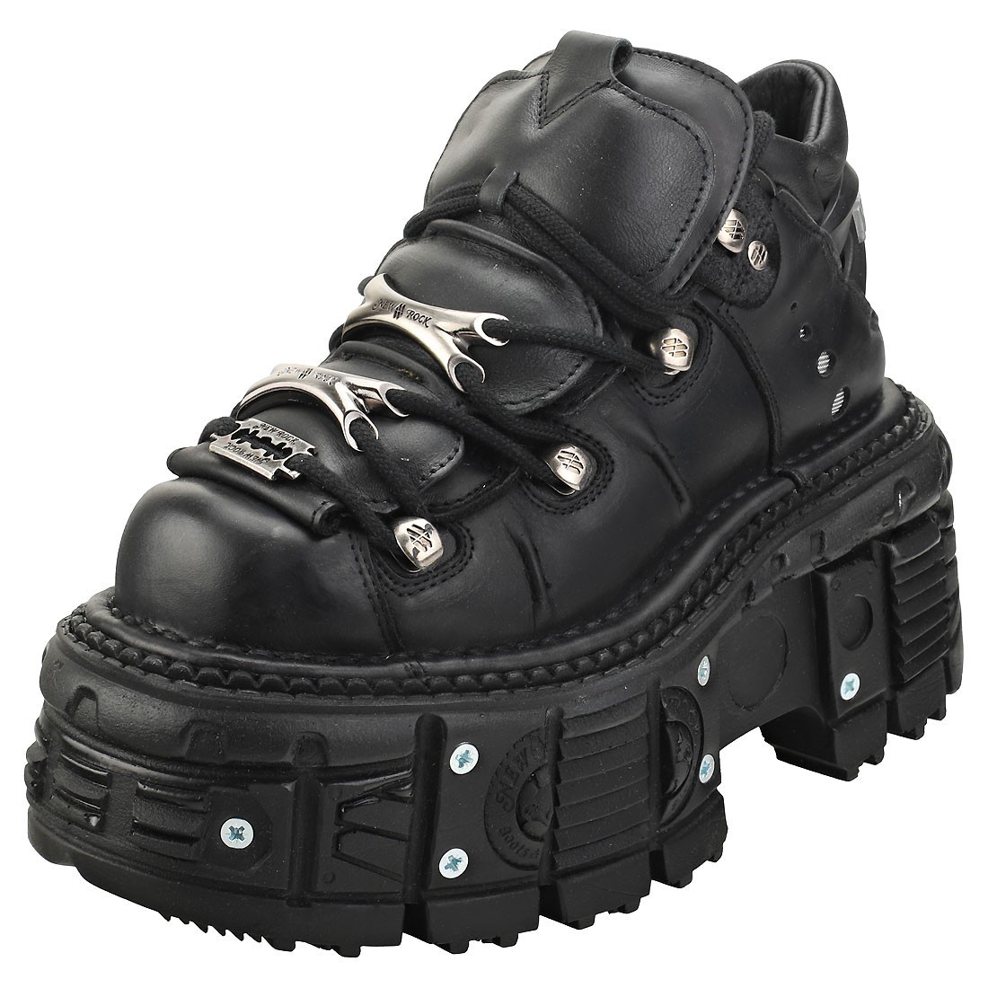 New Rock M-TANK106-C2 - Scarpe Piatto in Pelle Nero - 37 EU