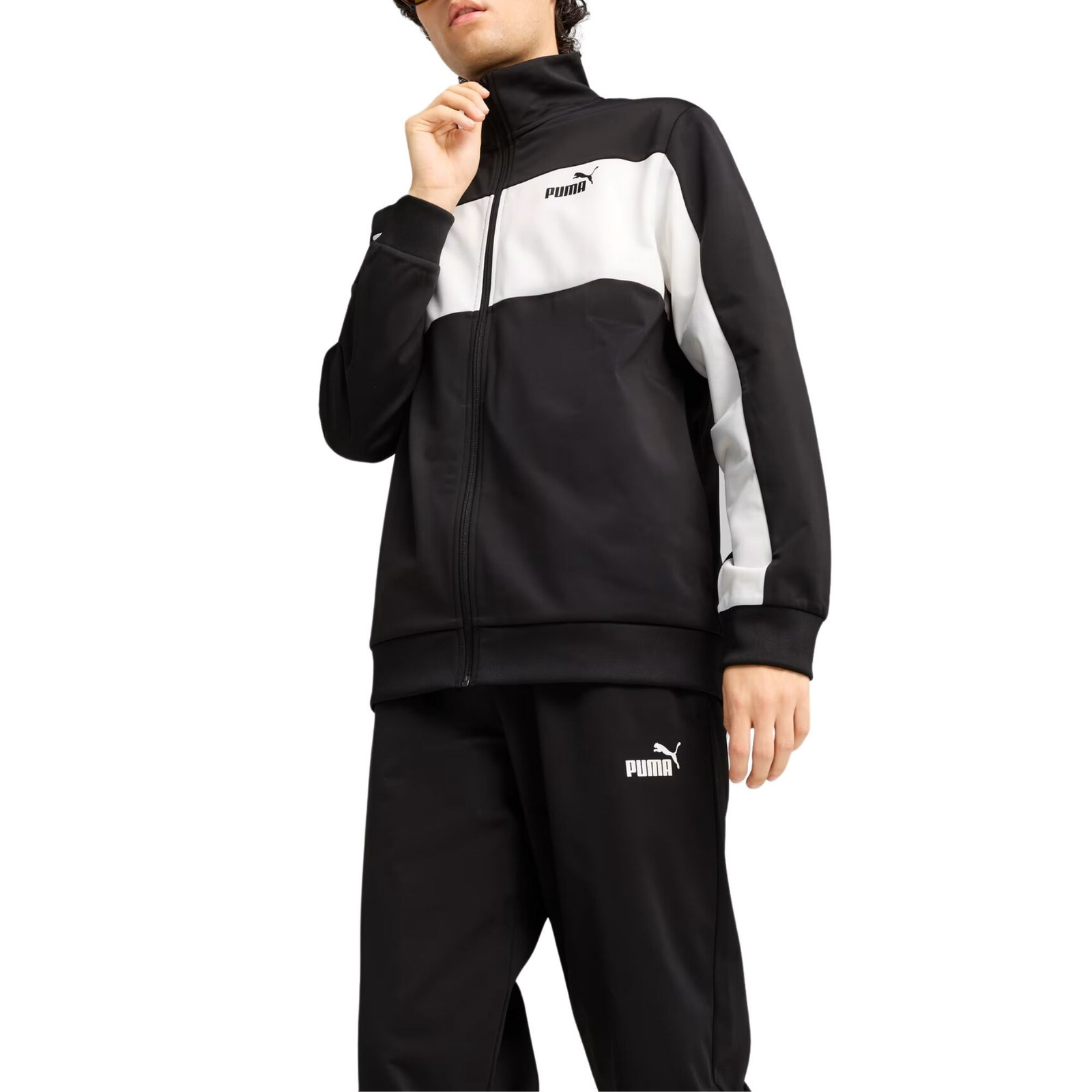 Puma Tuta da Uomo Acetata Poly Colourblock Nera Taglia XXL Codice 687304-01