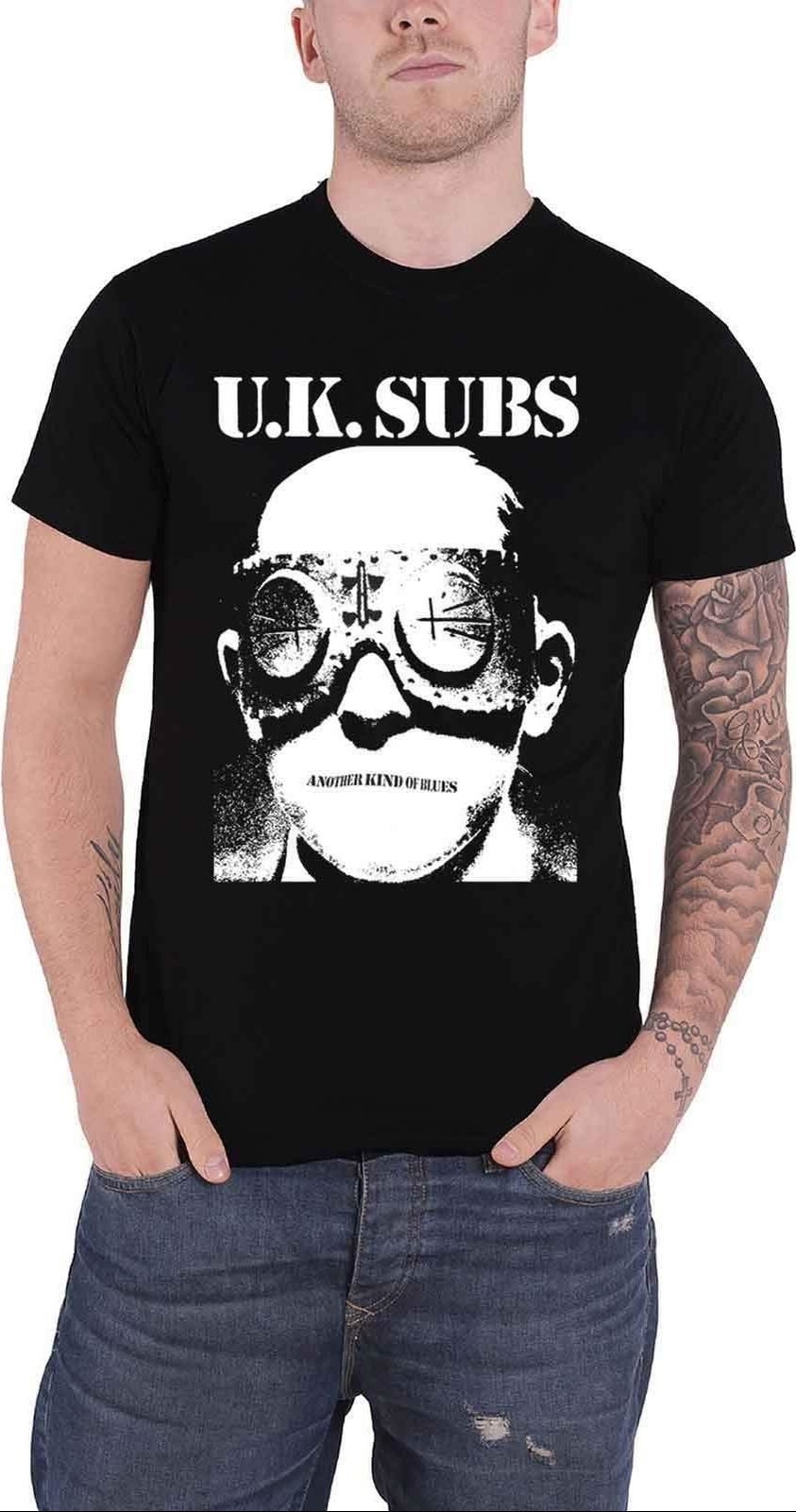 Abbigliamento Uk Subs: Another Kind Of Blues (Black) (T-Shirt Unisex Tg. L)