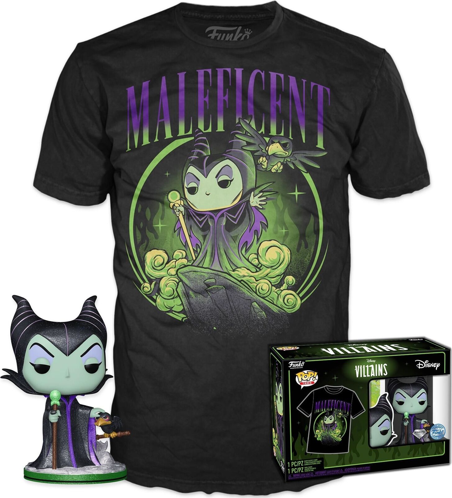 Abbigliamento Disney: Funko Pop! & Tee - Villains - Maleficent (Tg. S)