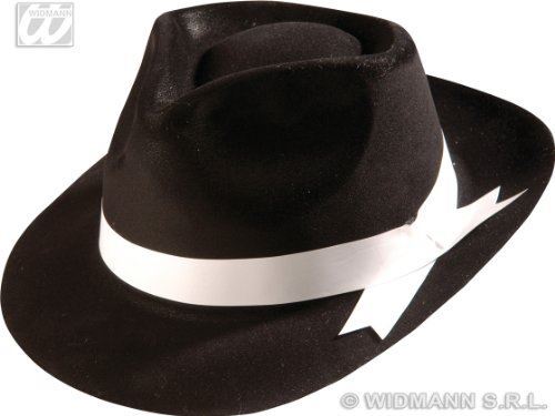 widmann 2797g cappello gangster nero floccato