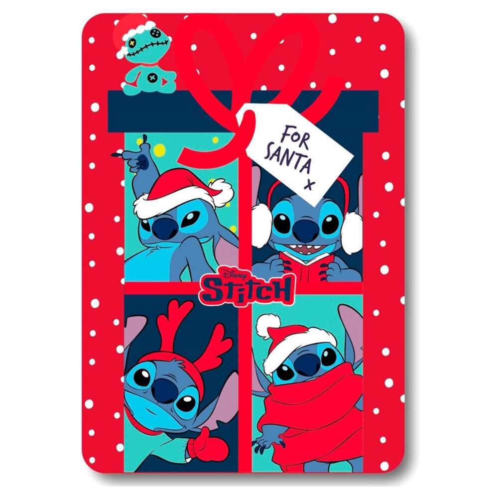 Disney Stitch Natale Coperta In Pile Disney