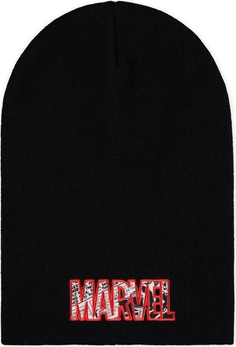 Abbigliamento Marvel: Men's Core Logo Slouchy Beanie Black (Berretto)