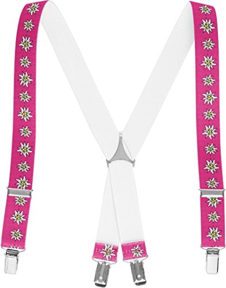 (TG. 60) Playshoes Hosenträger Edelweiß Capo d'Abbigliamento, Rosa (Pink 18),