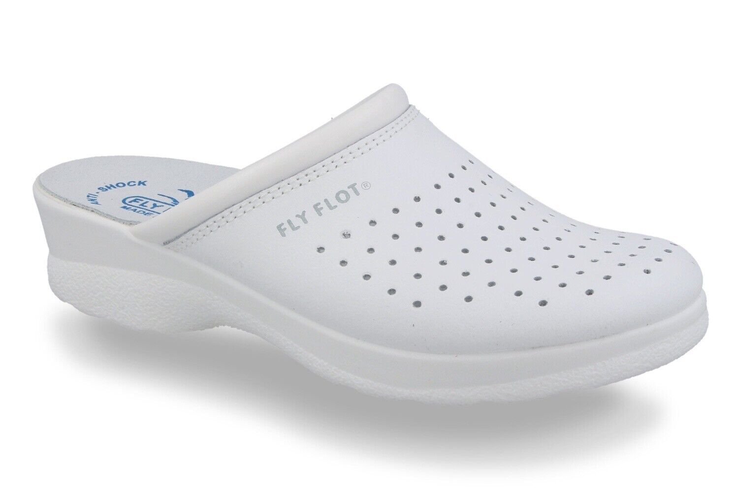 FLY FLOT 85094BC BIANCO CIABATTE SANITARIE DONNA SOTTOPIEDE ANTISHOCK ANATOMICO