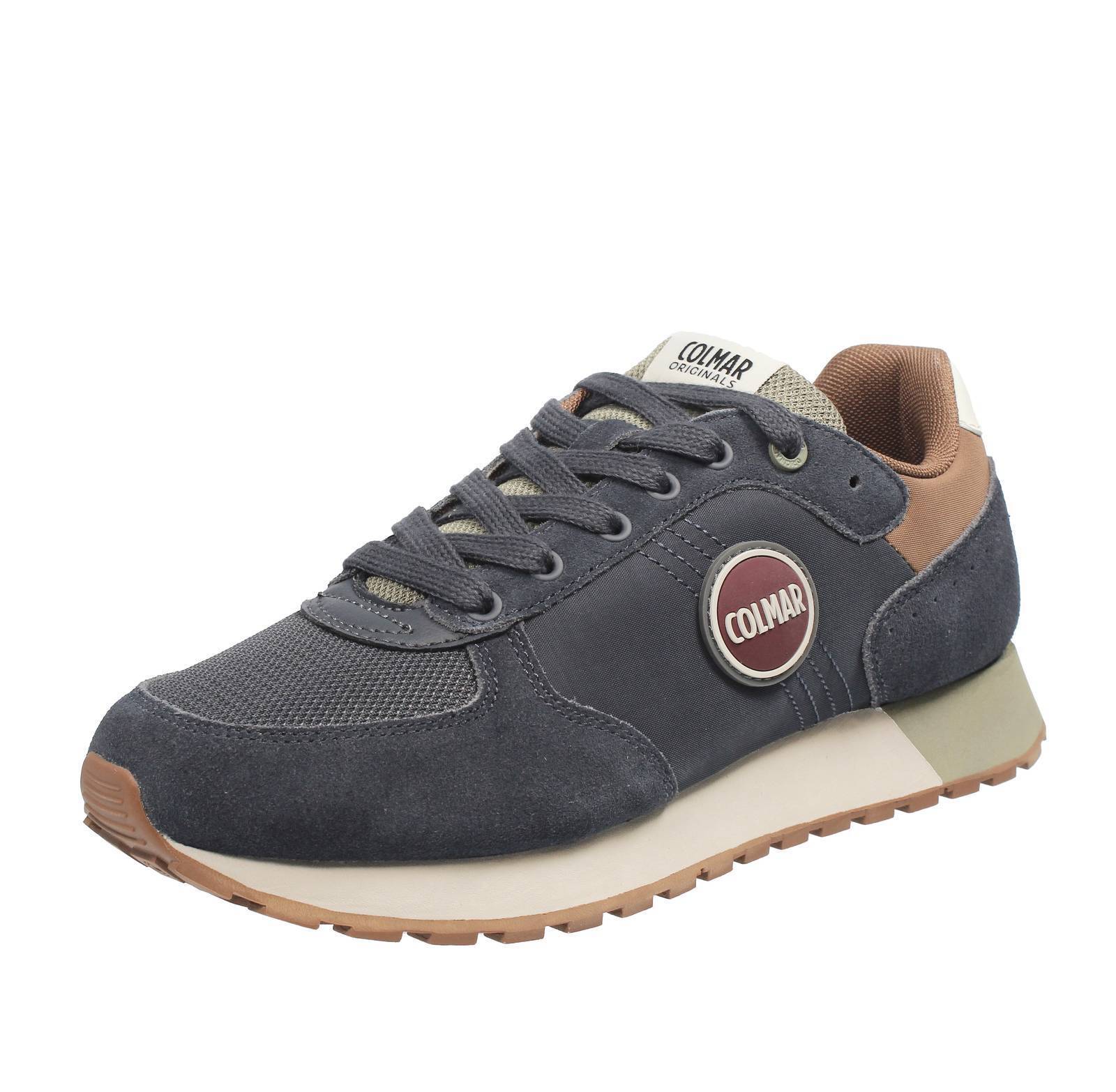 Colmar Travis Authentic - Sneakers Basse In Suede Blu - Taglia 41 [27.2cm] Uomo