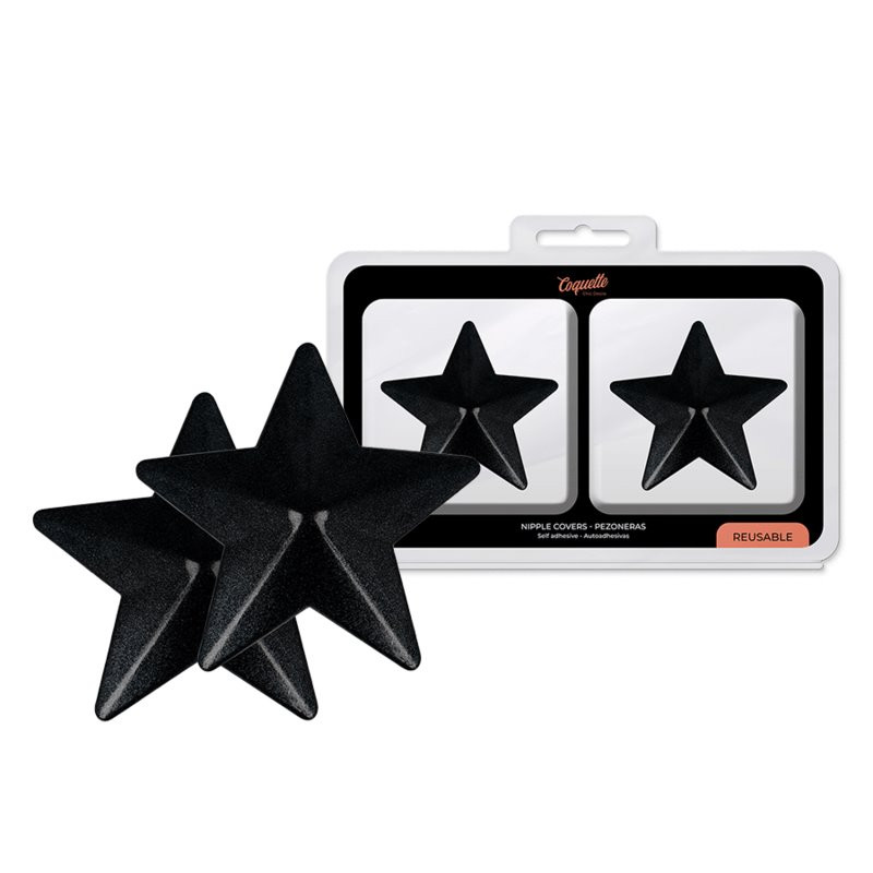 Coquette Chic Desire - Copricapezzoli Neri a Forma di Stella
