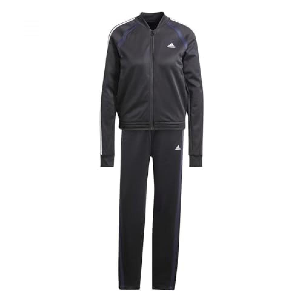 (TG. XXL) adidas Donna TEAMSPORT TRACKSUIT, black/white, XXL - NUOVO