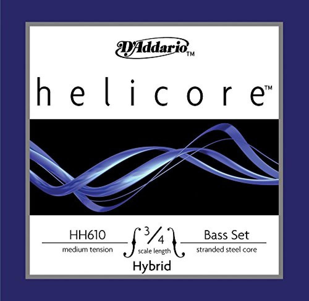 (TG. Diapason 3/4) DAddario Helicore Hybrid Bass Single A String, 3/4 Scale, Med