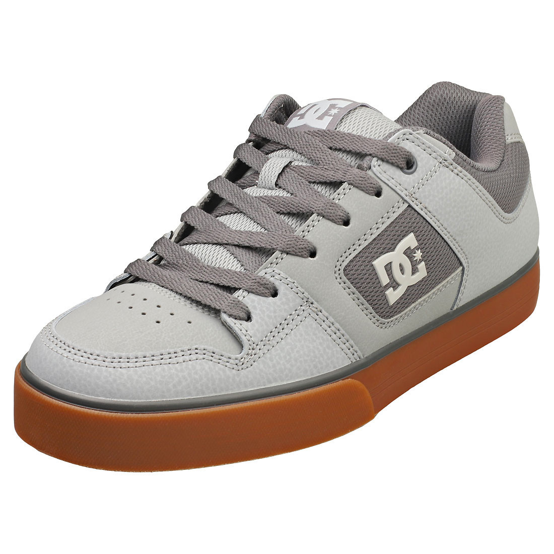 DC Shoes Pure Uomo - Scarpe da Skate Tessuto Grigio Carbone  Beige - 44.5 EU
