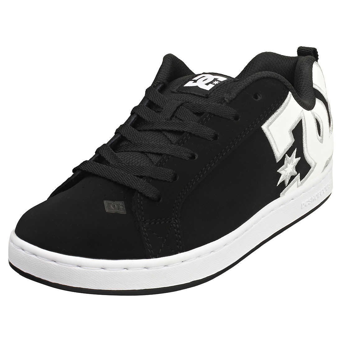 DC Shoes Court Graphik Donna - Sneakers da Skate Tessuto Nero Bianco - 36 EU